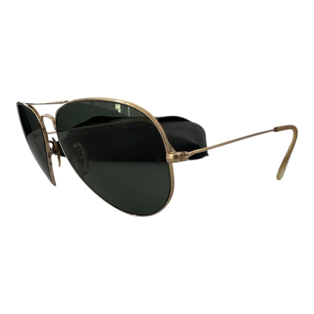 Vintage Ray Ban Bausch Gold 58mm Aviator Sunglasses 58-14 - Picture 5 of 13